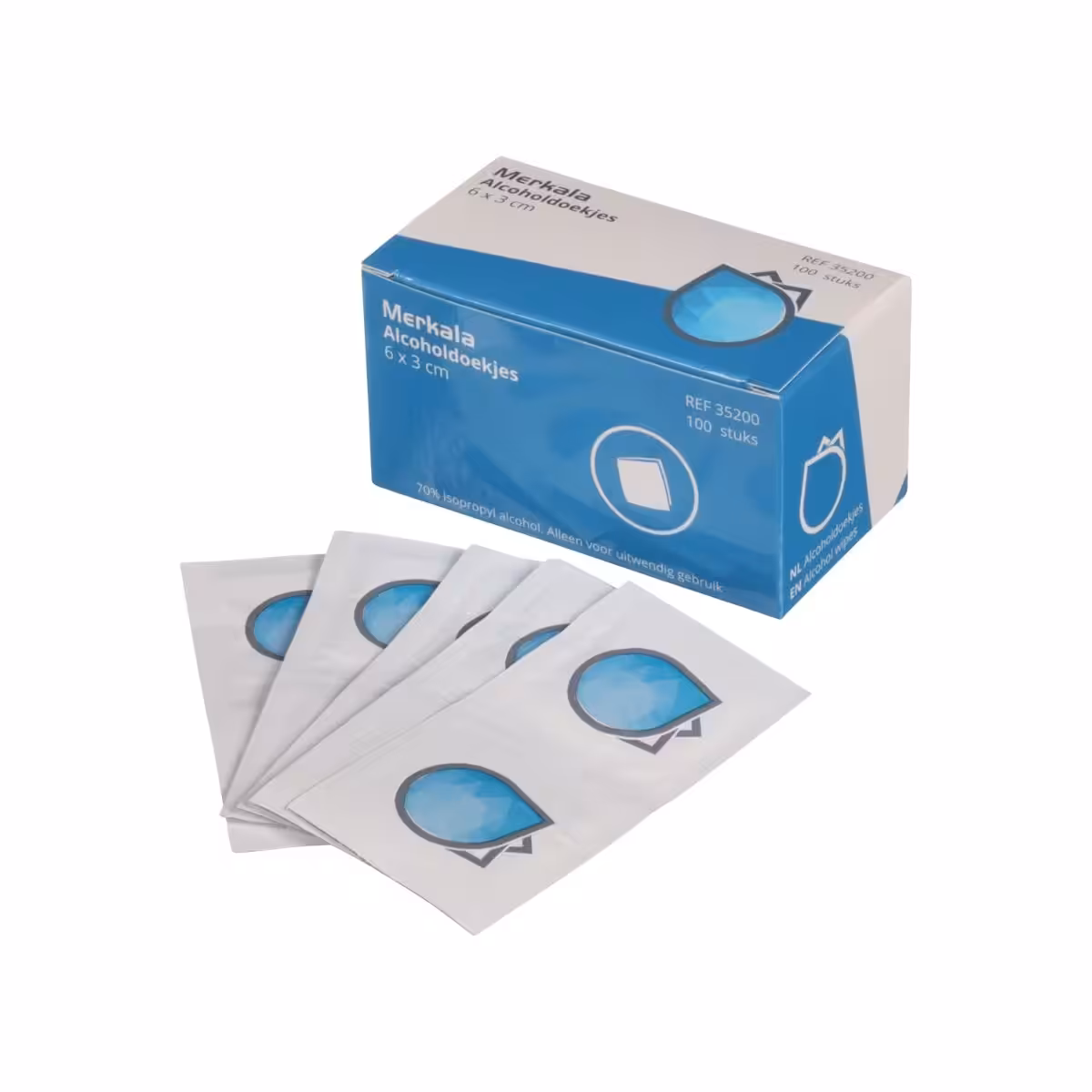 Lenços umedecidos com álcool para desinfecção – Pacote com 10
